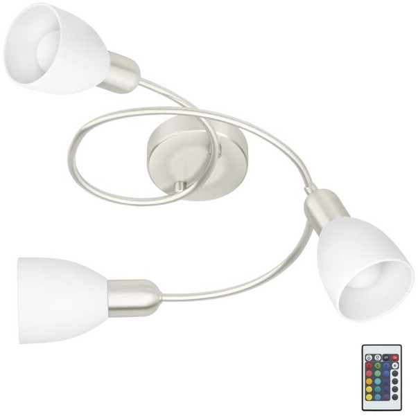 Eglo 75388 - LED RGBW Dimbare bevestigde hanglamp GRIMSEY-C 3xE14/4W/230V + afstandsbediening