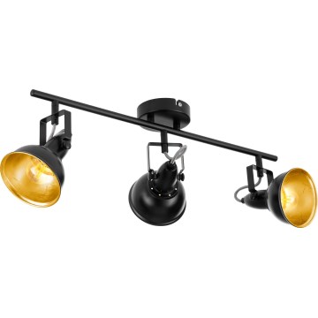 Eglo 75513 - Plafondspot THORNTON 3xE14/28W/230V zwart/goud