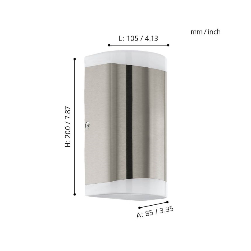 Eglo - LED Buitenwandlamp 2xGU10/4,6W/230V IP44