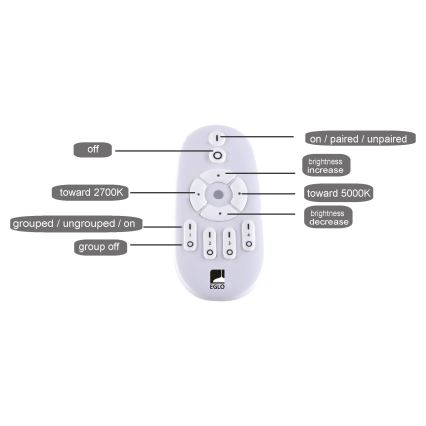 Eglo - Panneau à intensité variable LED/25W/230V 2700-5000K + Télécommande