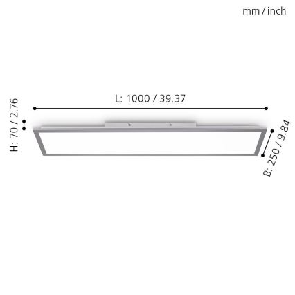 Eglo - Panneau à intensité variable LED/25W/230V 2700-5000K + télécommande