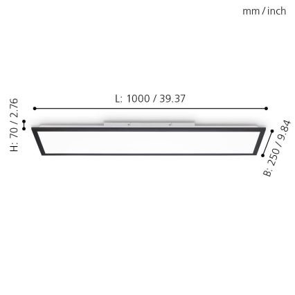 Eglo - Panneau LED à intensité variable LED/25W/230V 2700-5000K + Télécommande