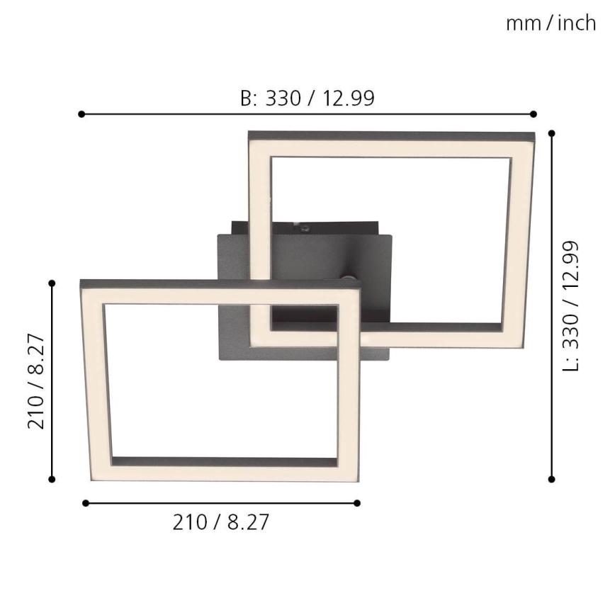 Eglo 75569 - Plafonnier LED PALMAVES LED/20,5W/230V