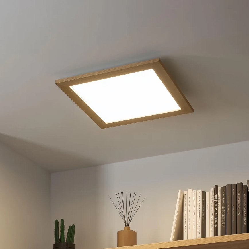 Eglo 75643 - LED Plafondlamp CALEMAR LED/19W/230V 4000K 43,7 x 43,7 cm eiken