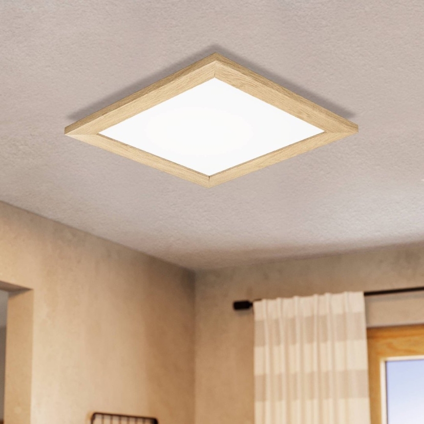 Eglo 75643 - LED plafondlamp CALEMAR LED/19W/230V 4000K 43,7x 43,7 cm bruin