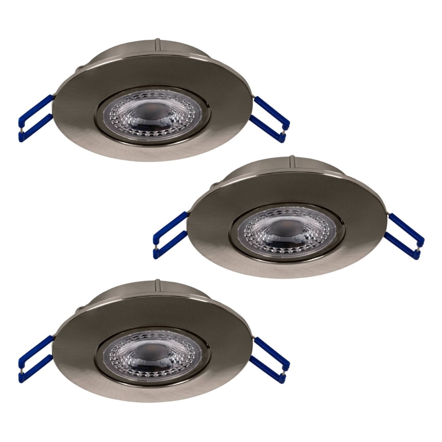 Eglo 75765 - LOT 3x Spot encastrable ZUJAR LED/3,4W/230V chrome mat