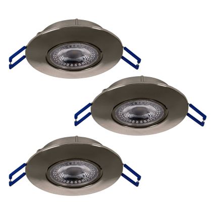 Eglo 75765 - SET 3x LED Hang plafondverlichting ZUJAR LED/3,4W/230V mat chroom