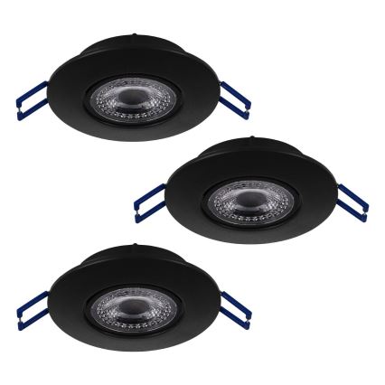 Eglo 75765 - SET 3x LED Hang plafondverlichting ZUJAR LED/3,4W/230V zwart