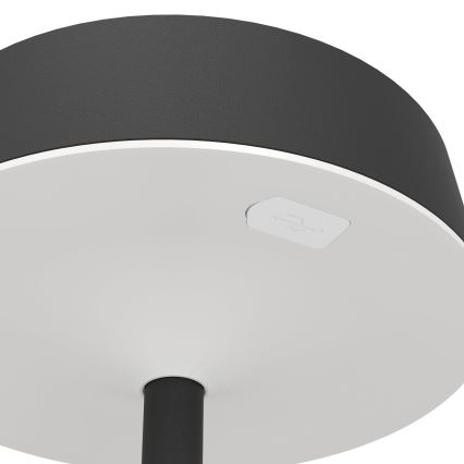 Eglo - LED dimbare zonne-oplaadbare aanraaktafellamp LED/3W/5V 3000-6000K 1800 mAh IP44 zwart