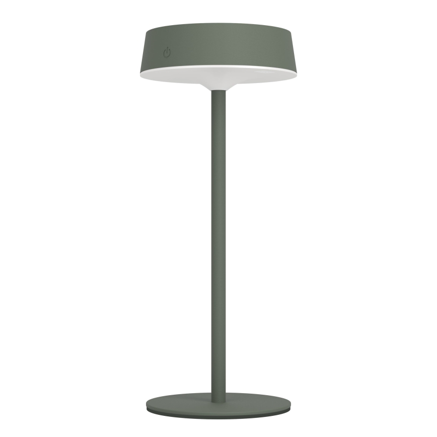 Eglo - Dimbare, zonne-oplaadbare LED-aanraaktafellamp 3W/5V 3000-6000K 1800 mAh IP44 groen