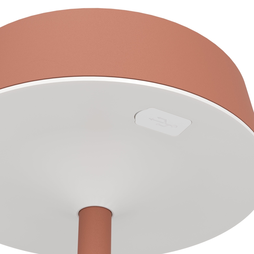 Eglo - Lampe de table LED tactile, dimmable et rechargeable par énergie solaire, LED/3W/5V 3000-6000K 1800 mAh IP44 orange