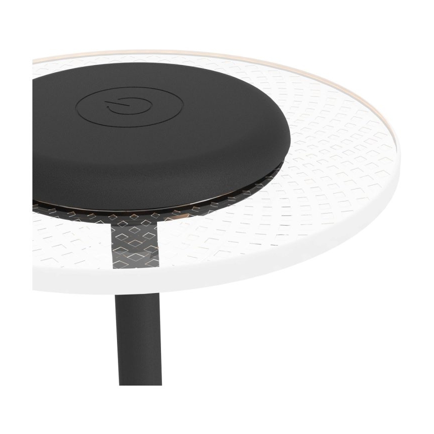 Eglo - LED RGBW dimbare oplaadbare tafellamp met touchbediening, LED/5V, 2000 mAh, zwart