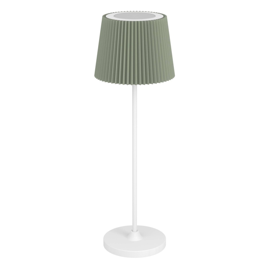 Eglo - Lampe de table LED rechargeable, dimmable à commande tactile, LED 3,8 W/5 V, 2400/3000/4000 K, 2000 mAh, blanc/vert