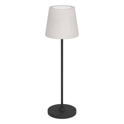 Eglo - Lampe de bureau LED tactile dimmable rechargeable LED/3,8W/5V 2400/3000/4000K 2000 mAh noire/crème