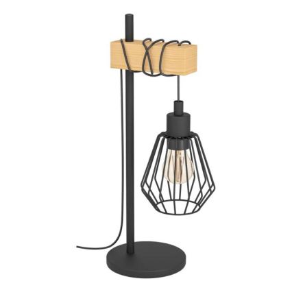 Eglo 780173 - Tafellamp TABODI 1xE27/40W/230V grenen/zwart