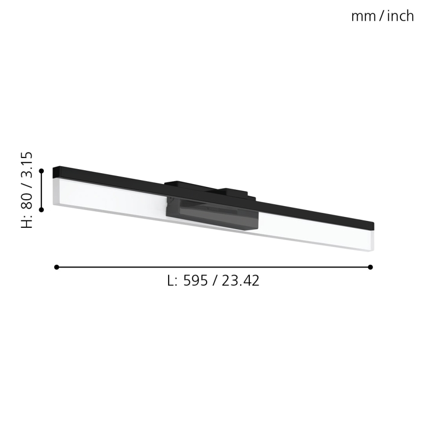 Eglo 780432 - Éclairage de miroir salle de bain YANGUAS LED/11W/230V 3000K 59,5 cm IP44