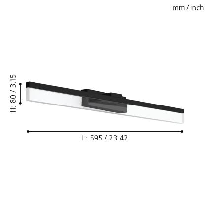 Eglo 780432 - LED Badkamer spiegelverlichting YANGUAS LED/11W/230V 3000K 59,5 cm IP44