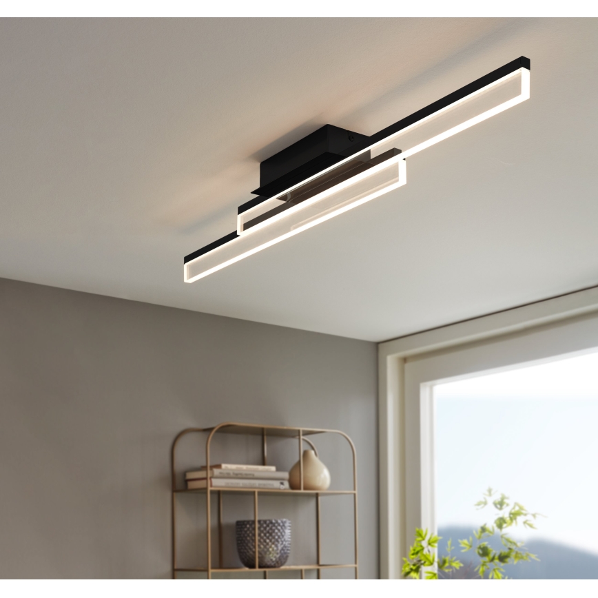 Eglo 780433 - Plafonnier LED pour salle de bains YANGUAS 2xLED/11W/230V 3000K IP44 noir