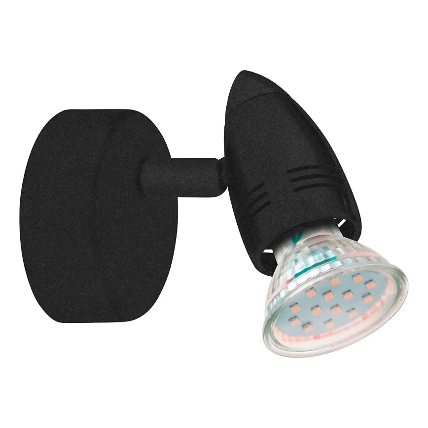 Eglo 780443 - Spot mural LED SABADELL 1xGU10/2,8W/230V 3000K noir