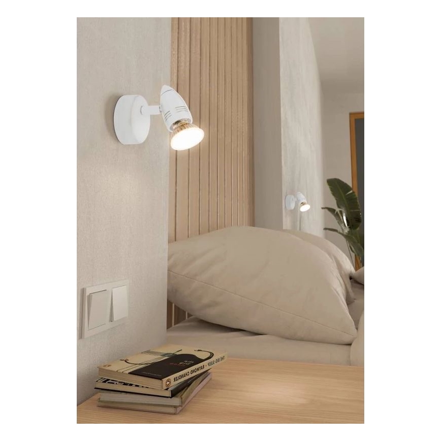 Eglo 780447 - Spot mural LED SABADELL 1xGU10/2,8W/230V 3000K blanc