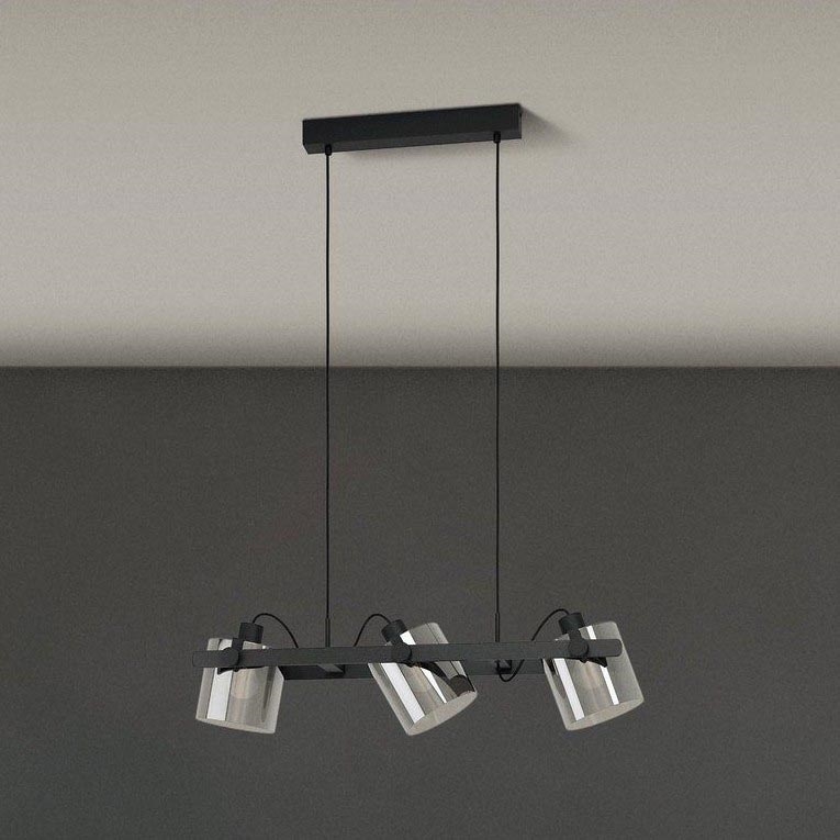 Eglo 780478 - Suspension filaire CALERINO 3xE27/40W/230V noir