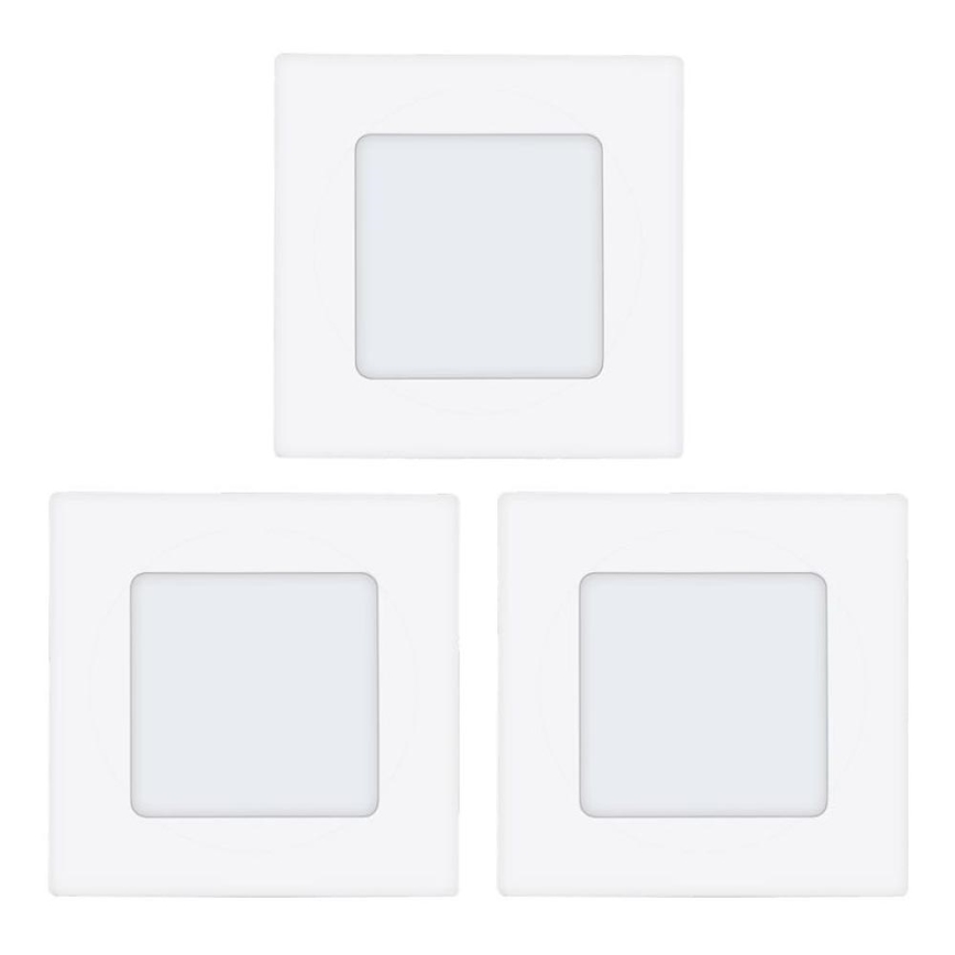 Eglo 78196 - Lot de 3 spots encastrés LED FUEVA LED/2,7W/230V 8,5x8,5 cm