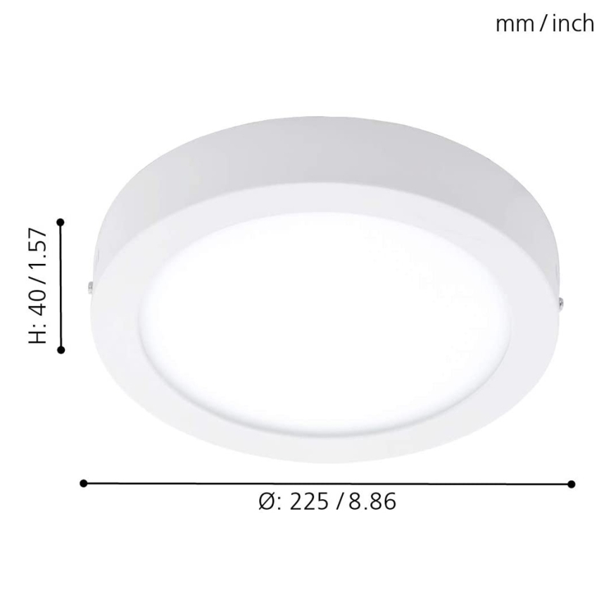 Eglo 78201 - Plafonnier LED FUEVA LED/16,5W/230V Ø 22,5 cm