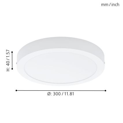 Eglo 78203 - Plafonnier FUEVA LED/22W/230V