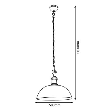 Eglo 78301 - Hanglamp aan koord EASINGTON 1x E27 / 60W / 230V