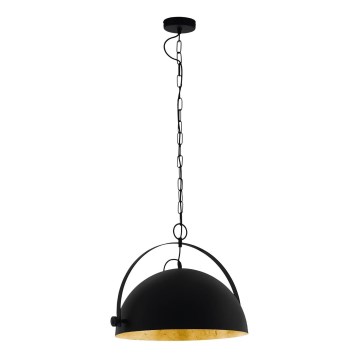 Eglo 78441 - Suspension chaîne COVALEDA 1xE27/60W/230V noir