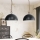 Eglo 78444 - Hanglamp aan een koord HODSOLL 2xE27/40W/230V zwart/bruin