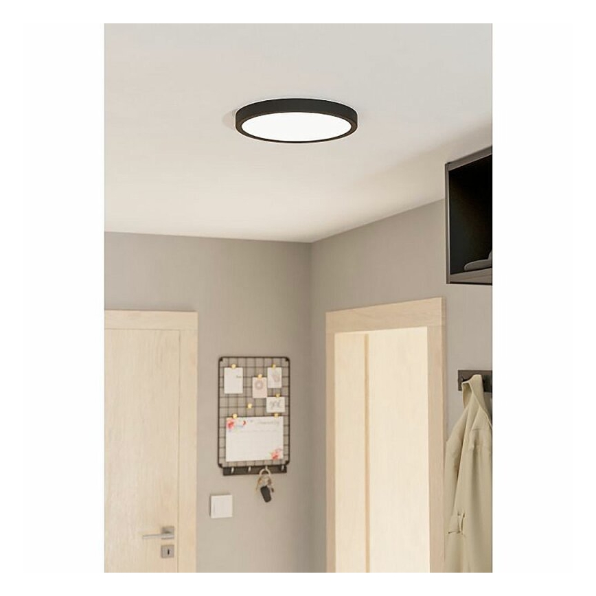 Eglo 78677 - Plafonnier LED FUEVA LED/20,5W/230V Ø 28,5 cm noir