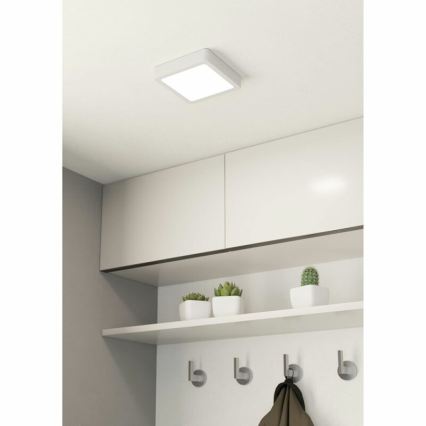 Eglo 78678 - Plafonnier LED FUEVA LED/11W/230V 16x16 cm blanc