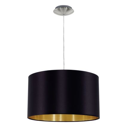 Eglo 78691 - Suspension filaire MASERLO 1xE27/60W/230V d. 38 cm noir/cuivre