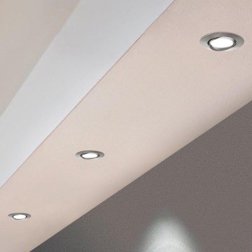 Eglo 78761 - LOT 3x Spot encastrable à intensité variable PINEDA LED/6W/230V 3000K chrome brillant