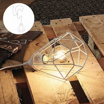 Eglo 79085 - Lampe de table à brancher BYRON 1xE27/60W/230V blanche