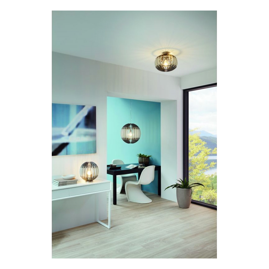 Eglo 79137 - Plafondverlichting OLMERO 1xE27/60W/230V grijs en wit