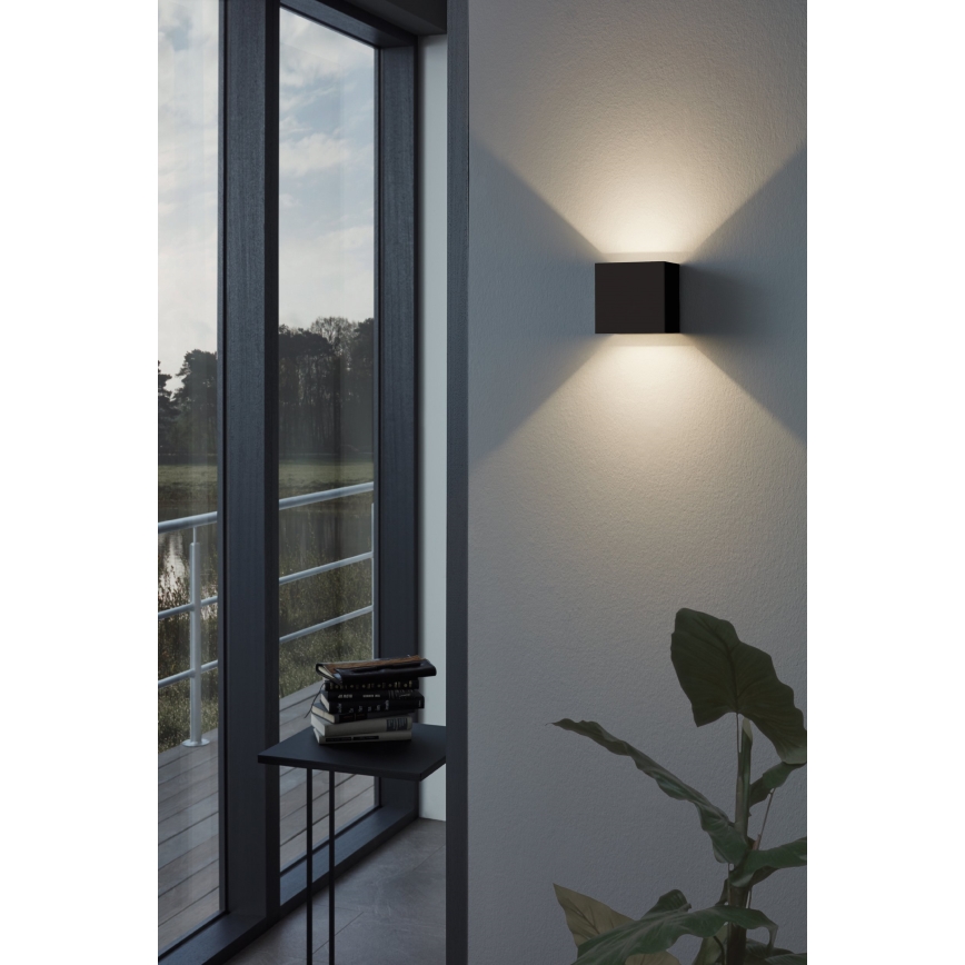 Eglo 79215 - Applique murale extérieure CALPINO 2xLED/3,3W/230V 3000K IP54 noir