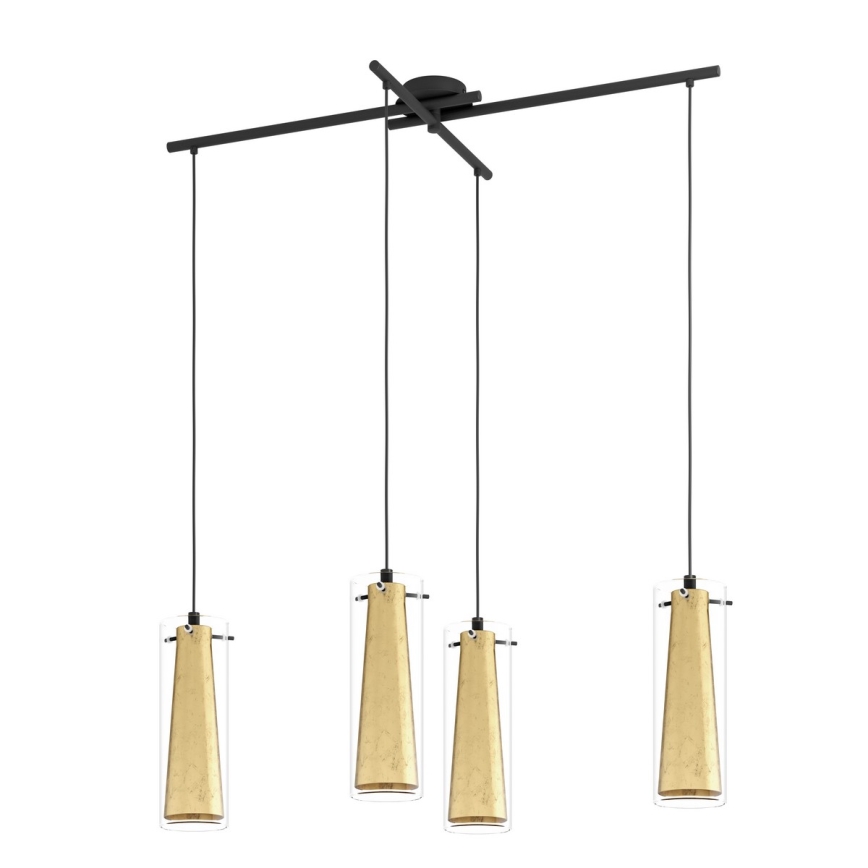Eglo 79344 - Hanglamp aan een koord PINTO GOLD 4xE27/40W/230V goud