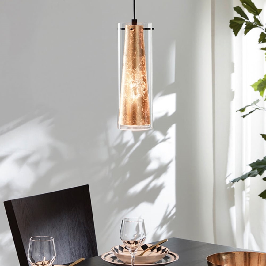 Eglo 79344 - Hanglamp aan een koord PINTO GOLD 4xE27/40W/230V goud