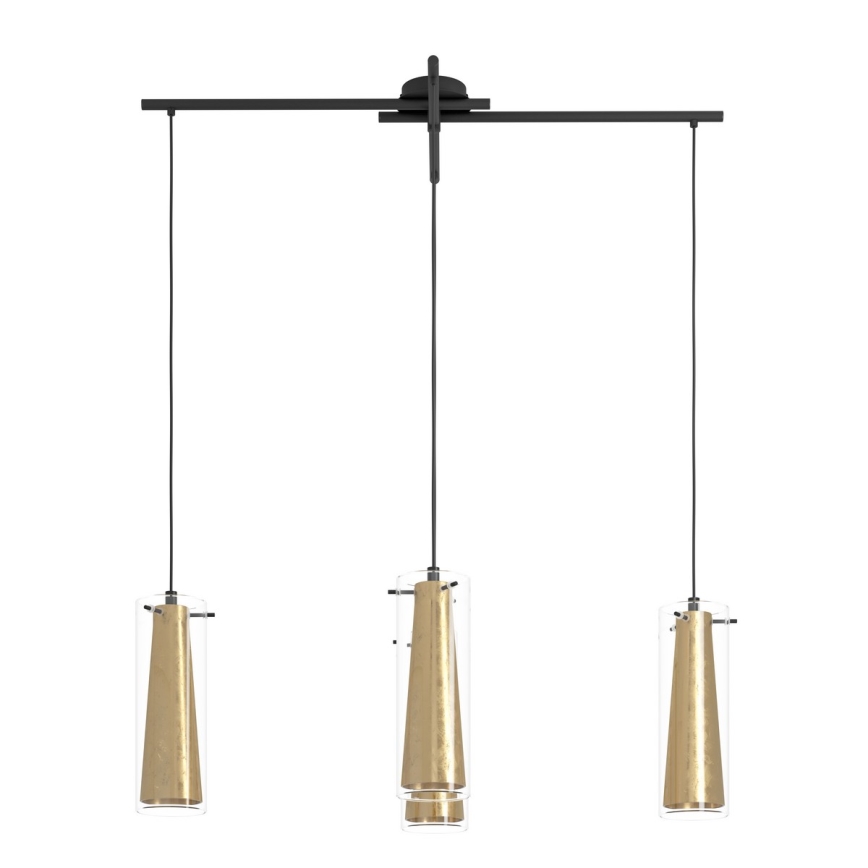 Eglo 79344 - Hanglamp aan een koord PINTO GOLD 4xE27/40W/230V goud