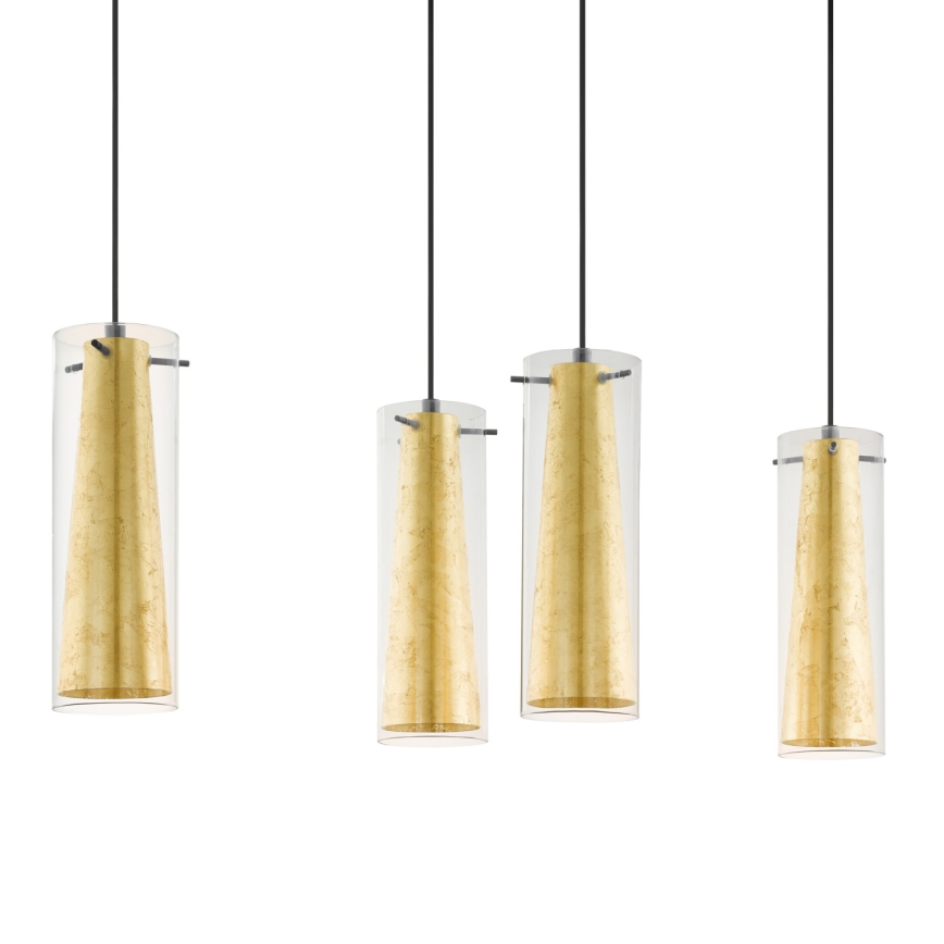 Eglo 79344 - Suspension filaire PINTO GOLD 4xE27/40W/230V doré