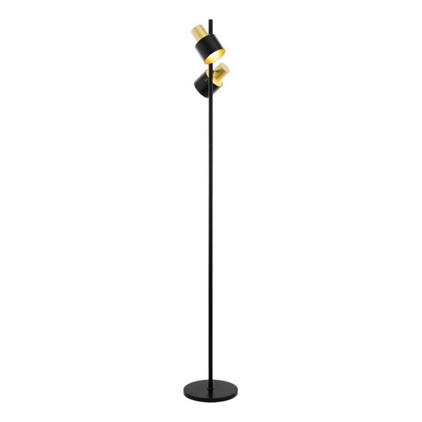 Eglo 79376 - Staande Lamp FIUMARA 2xE27/60W/230V zwart/goud
