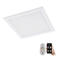 Eglo 79464 - Plafonnier à intensité variable POZZALLO LED/16W/230V 2700-6500K 30x30 cm blanc + télécommande