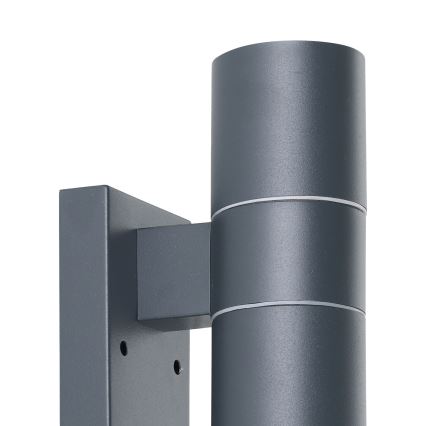 Eglo 79545- Applique murale LED extérieure avec détecteur ARAPONGAS 2xGU10/2,8W/230V IP44 noir