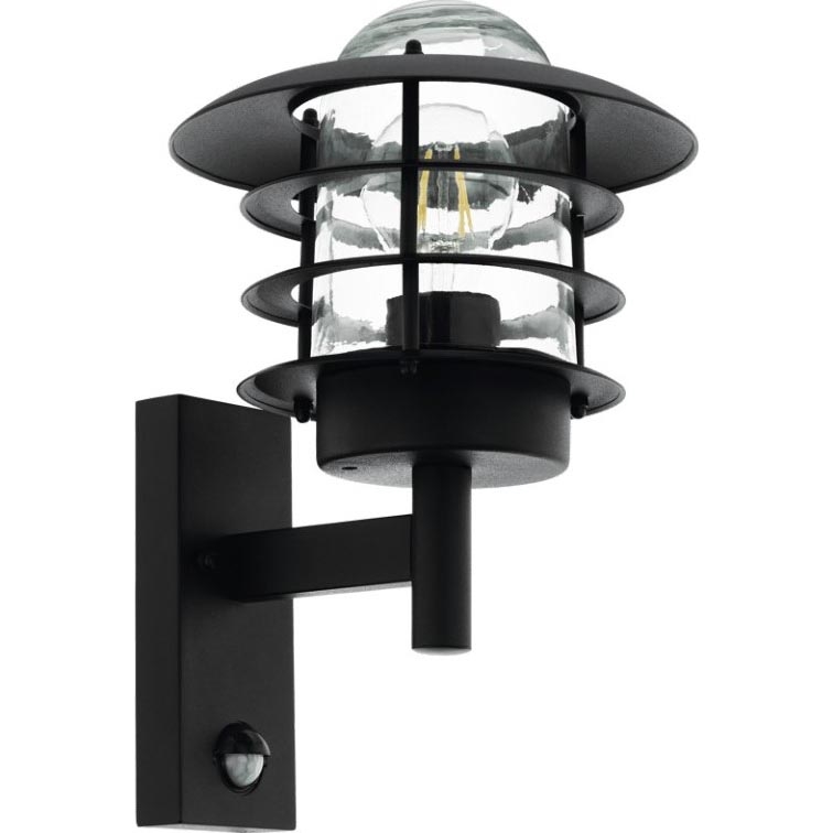 Eglo 79555 - Wandlamp voor buiten met sensor ZAMALENA 1xE27/60W/230V IP44