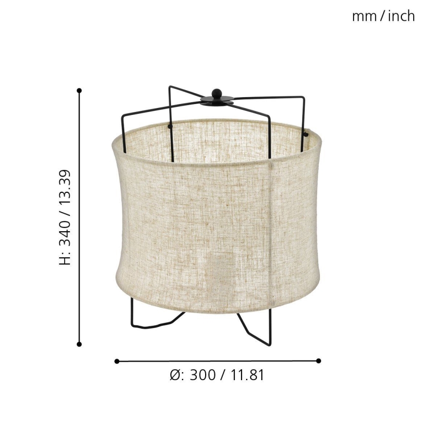 Eglo 79645 - Lampe de table BRIDEKIRK 1xE27/40W/230V beige