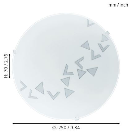 Eglo - Plafondlamp 1xE27/60W/230V