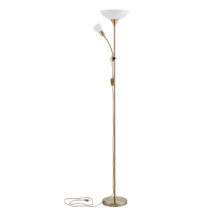 EGLO - Staande Lamp 1xE27/60W + 1xE14/25W goud