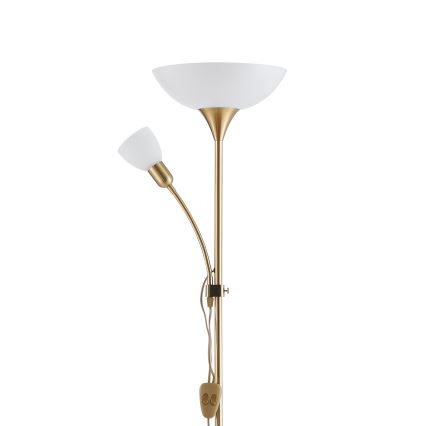 EGLO - Staande Lamp 1xE27/60W + 1xE14/25W goud